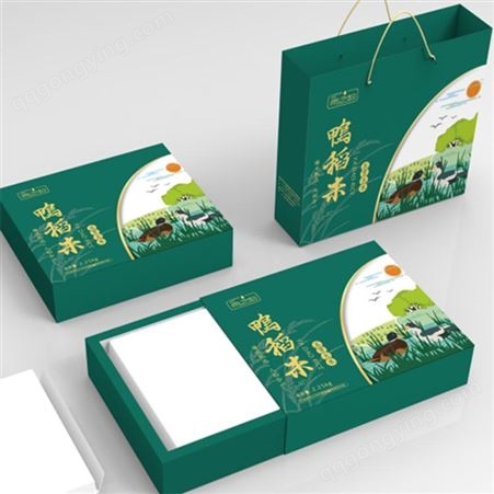 黑龙江大米礼盒印刷  批量定制礼品包装盒    礼盒定制