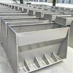 养猪自动下料食槽 不锈钢单面料槽 移动式五孔料槽价格报价