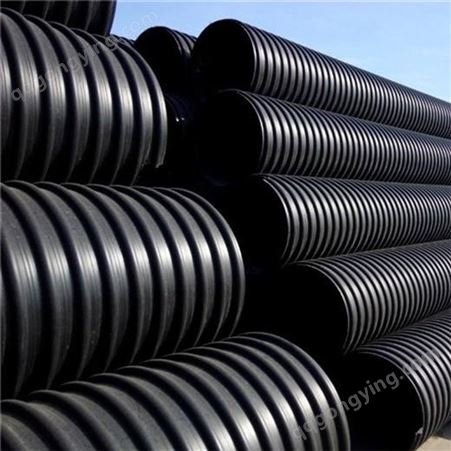 HDPE钢带管增强螺旋管缠绕波纹管  材质高密度聚乙烯 排污水管