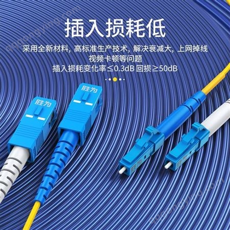 胜为单模光纤跳线 电信级单模双芯lc-sc尾纤10米 IDC光纤跳线 FSC-508