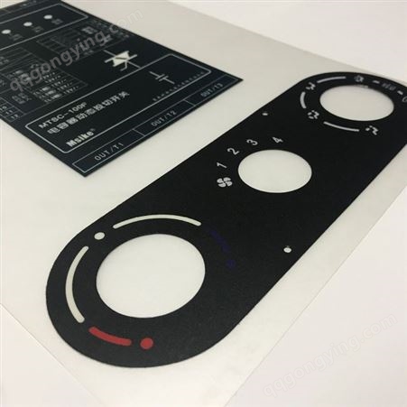 丝印透明磨砂面板贴花 PVC/PC机器控制面板贴花定制