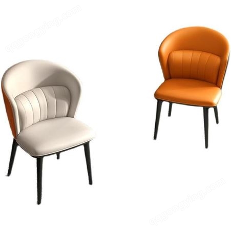 北欧现代简约家用餐椅会客休闲椅子咖啡厅靠背椅鼎富DF-022450