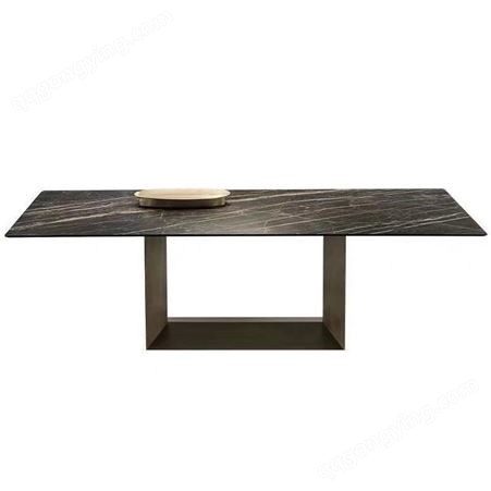 鼎富北欧岩板餐桌小户型样板房餐桌椅组合DF-317