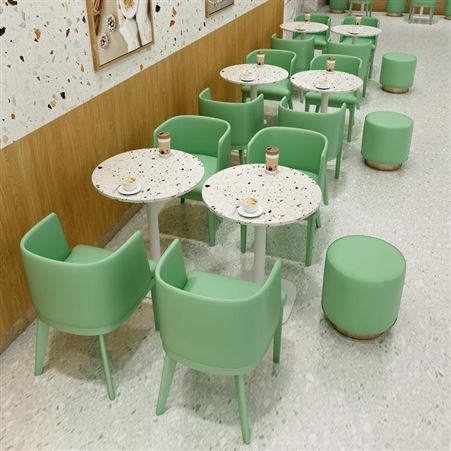 鼎富DF347咖啡厅餐饮店桌椅组合甜品奶茶店椅子清吧沙发卡座