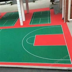 成都室外功能地板篮球场室内足球场悬浮式拼装地板 幼儿园包安装