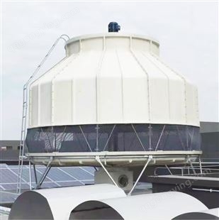 供应10-1000吨圆形冷却塔 上海本研BY-R冷却塔 玻璃钢冷却塔