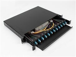 1U24芯光纤配线架抽拉式终端盒