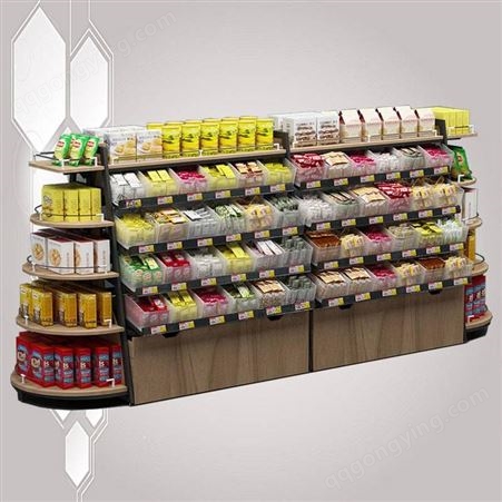 杭州钢木中岛展示零食店货架