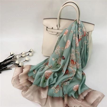 女款桑蚕丝围巾真丝面料的围巾200+品种越缇美