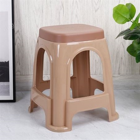 2019新款pp塑料凳子家用加厚防滑方凳厨房耐用餐厅凳厂家批发定做