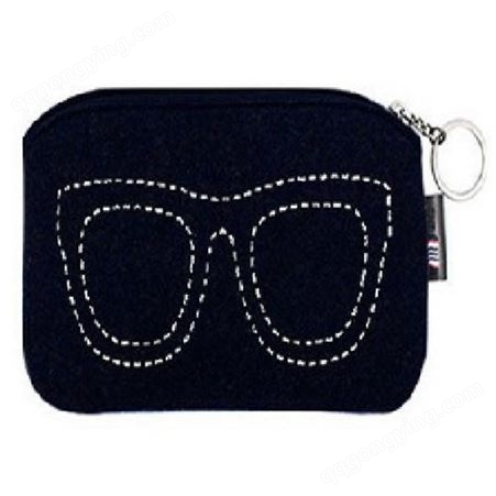 亚马逊新款创意多功能毛毡笔袋眼镜袋学生文具袋礼品袋定制logo