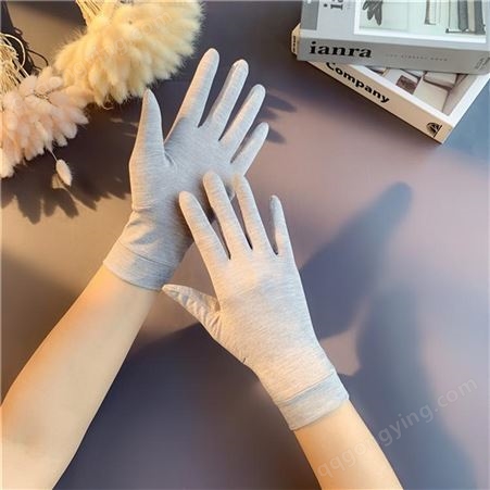 提供样品 防晒手套批发 防紫外线触屏手套 夏季纯色冰丝手套