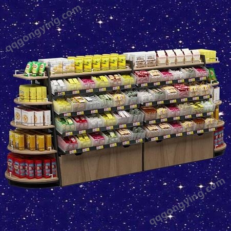 多层透明盒子食品展示零食店货架
