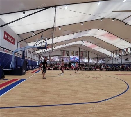 全国户外篮球场篷房 楼顶篮球篷房 铝合金体育篷房定做安装