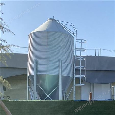多特机械供应养猪用自动喂料料塔 30吨镀锌板料塔 养殖设备 货源充足