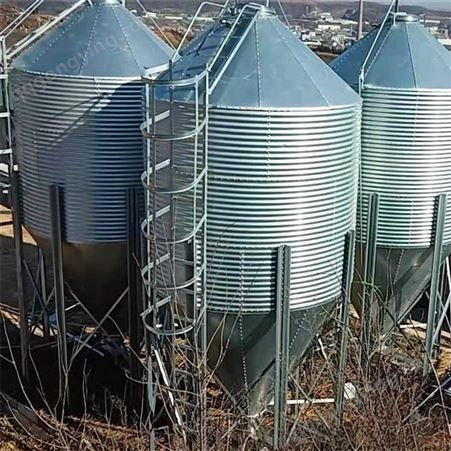 多特机械供应养猪用自动喂料料塔 30吨镀锌板料塔 养殖设备 货源充足