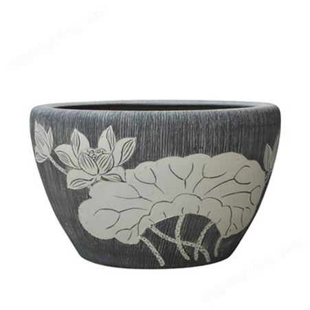 纯手工中式礼品摆件缸 手绘大型陶瓷庭院花盆