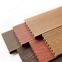 户外木塑地板 上海塑木地板厂家批发 塑木地板圆孔方孔地板 厚度可定制