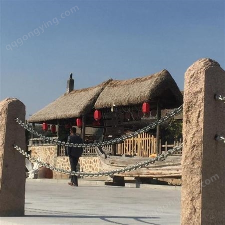 北京青叶牌搭建哥特式天然茅草屋顶装饰