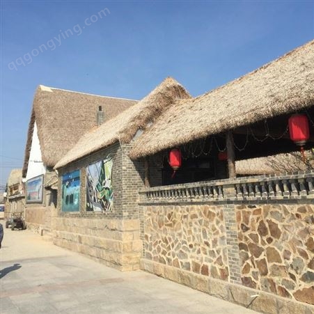 北京青叶牌搭建哥特式天然茅草屋顶装饰