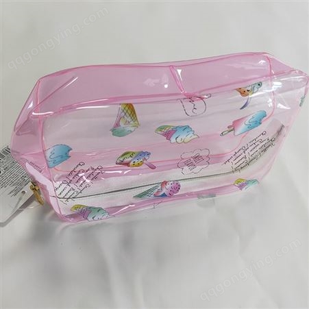 广东PVC儿童背包袋旅行便携洗漱收纳袋塑料化妆包定制厂家