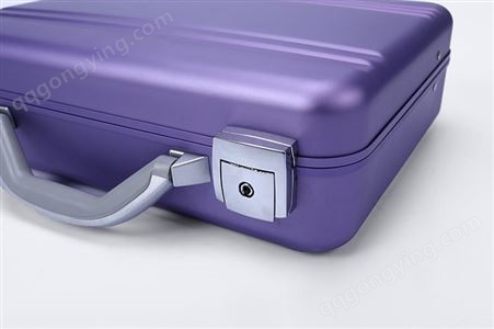 联好 全铝镁合金箱 铝合金箱定做 紫色金属收纳箱包手提式铝箱