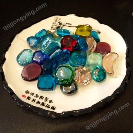 雪健水族造景玻璃珠 彩色玻璃砂厂家销售