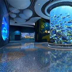 四川戏浪水族厂家 亚克力大型鱼缸定做 海洋馆观光隧道设计 海洋馆工程施工