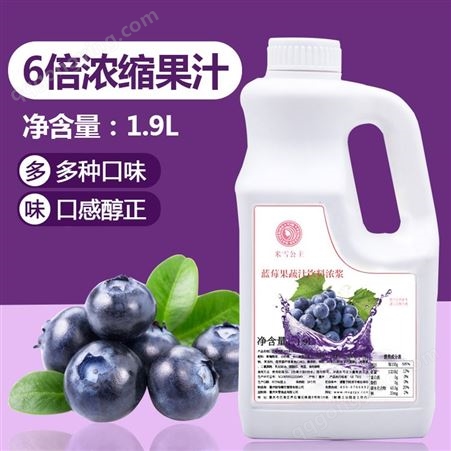 商用蓝莓浓缩果汁价格 米雪公主 贵州奶茶原料厂家