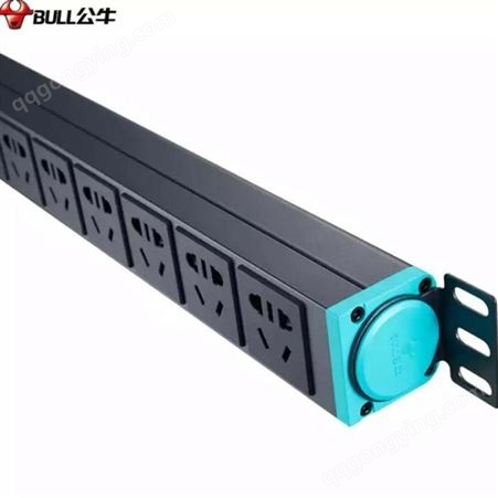 公牛BULL PDU机柜插排/插板/插座8位总控无线插座GNE-1080