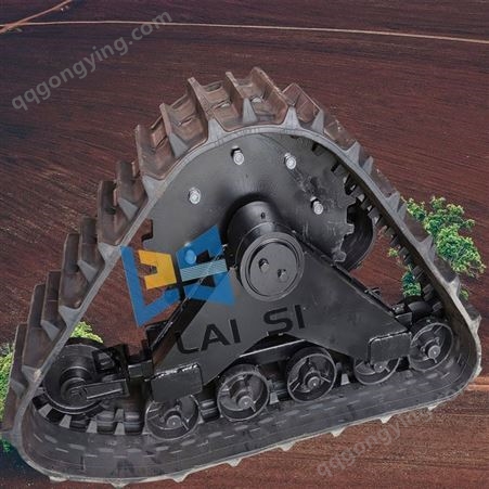 泥泞路三角履带半链轨农机改装橡胶履带总成三角橡胶履带轮