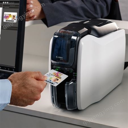 斑马证卡打印机Zebra ZC100单面打印机 卡片打印机 会员卡打印机
