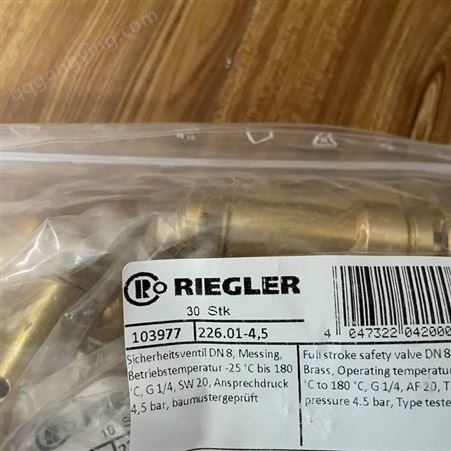 安全阀 riegler 226.01-4.5大量 气动元件产品