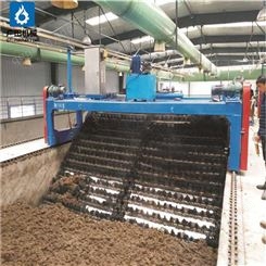 年产2万吨猪粪有机肥生产线链板翻堆机 发酵床槽式翻抛机肥料设备