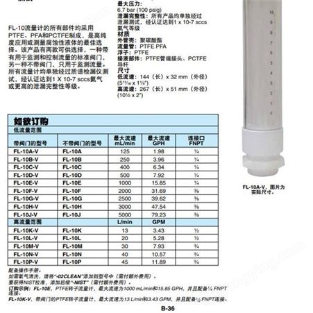 OMEGA欧米茄FL-10G-V转子流量计 测量液体流量