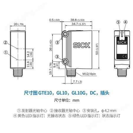 SICK光电传感器GL10-P4212 1065887 西克镜反射式光电传感器