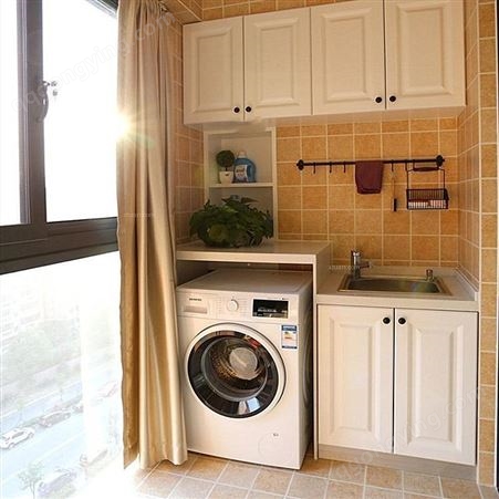 铝唯嵌入式一体烘干机洗衣机柜子 全铝阳台柜置物架收纳