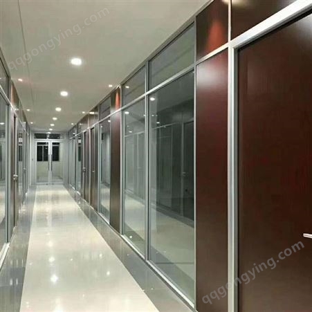 西安欧盾玻璃隔断墙 新型玻璃工厂定制尺寸 办公室隔断