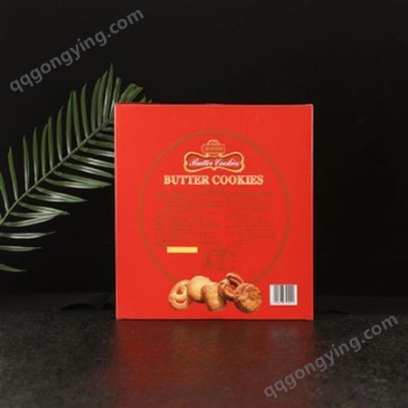 德生608牛油曲奇饼干红色礼盒装丹麦风味婚庆年货曲奇厂家直供