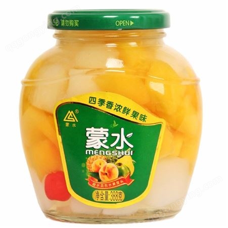 什锦罐头 椰果罐头 黄桃罐头 _蒙水水果罐头 加工生产厂家
