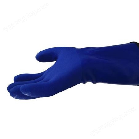 海太尔 10-235 PVC橡胶防滑耐磨防寒防水防化手套30厘米