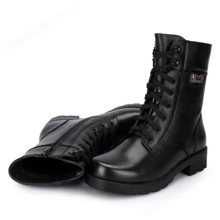 牛皮短靴 女2020秋冬新款加绒马丁靴 粗跟高跟防水台短筒靴 女靴