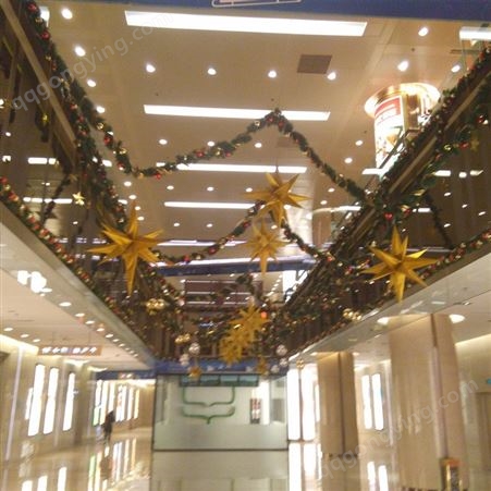 圣诞美陈 北京节日装饰厂家 圣诞树定制 室内外彩灯节日花环布置
