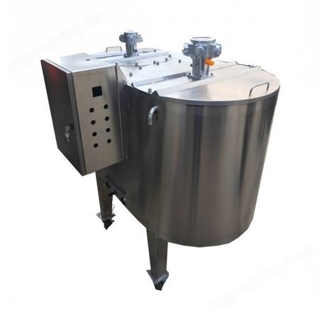 不锈钢双缸双层电加热气动搅拌罐液体浆液食品化工