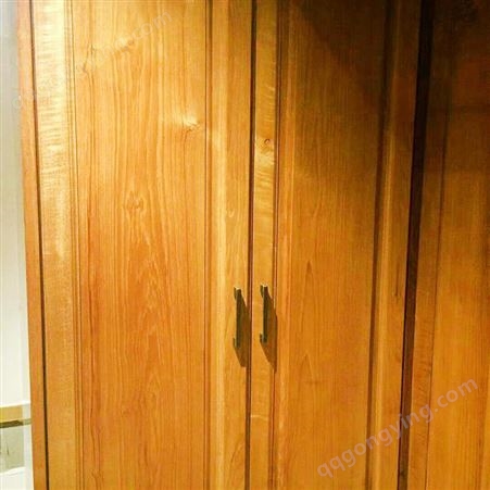 中式实木衣柜卧室家具对开门三四五六门 森雕经济大衣橱原木厂家批发