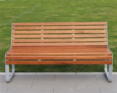 公园休闲椅;双人靠背菠萝格实木长条凳;小区广场室外长椅;广场座椅