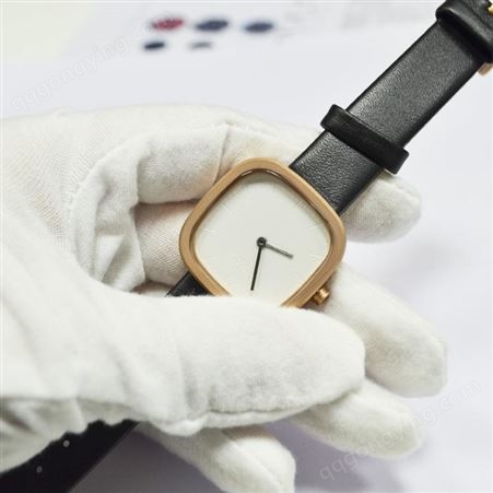 LH0211清新简约风手表 哑光效果金色石英手表 小众手表 爆款女士黑色手表 国美时