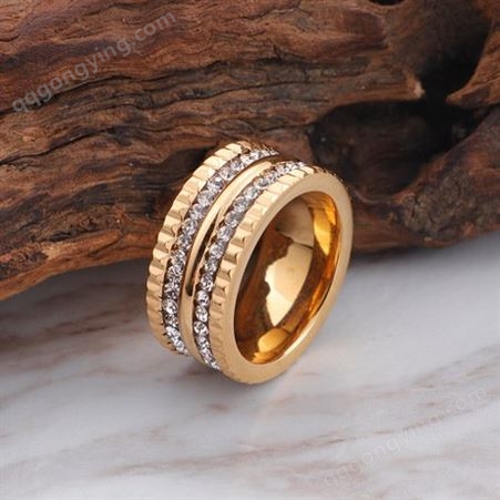 欧美时尚 水晶锆石戒指 镶钻指环女士 时尚手饰批发