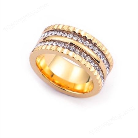 欧美时尚 水晶锆石戒指 镶钻指环女士 时尚手饰批发