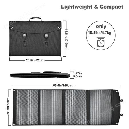 120W太阳能板折叠包 便携式太阳能发电板